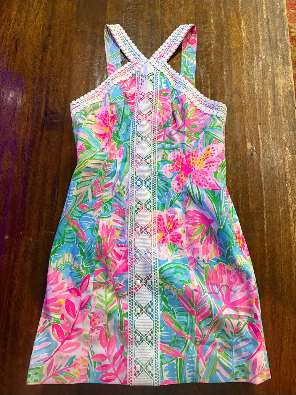 Lilly Pulitzer Tropical Floral Mini Dress - Pink, Green & Blue. NEW WITHOUT TAGS